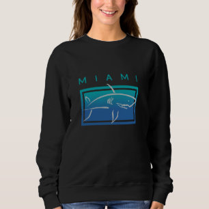 Miami Florida Beach Shark Graphic Sweatshirt