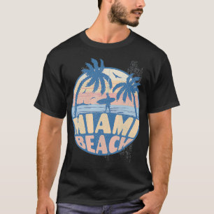 Miami Florida Beach Surf Summer Vacation Vintage T-Shirt