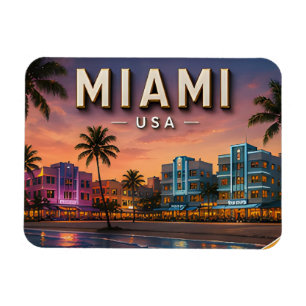 Miami Florida Beach Vacation Souvenir Gift Magnet