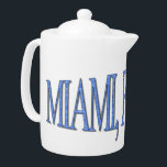 Miami, Florida - Blue<br><div class="desc">Featuring "Miami,  Florida" elegantly scripted in a striking blue hue,  this design captures the essence of sunny days and vibrant nightlife. Stand out in style while showcasing your love for this iconic city.</div>