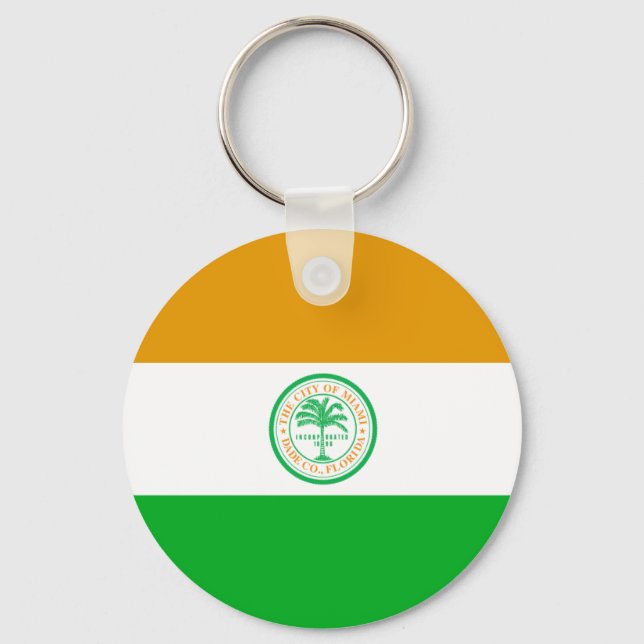 Miami (Florida) City flag Keychain (Front)