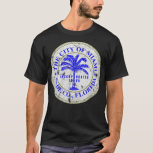 Miami Florida City Seal State Home Pride Dade Coun T-Shirt