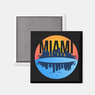 Miami Florida Cityscape Skyline Photo Magnet