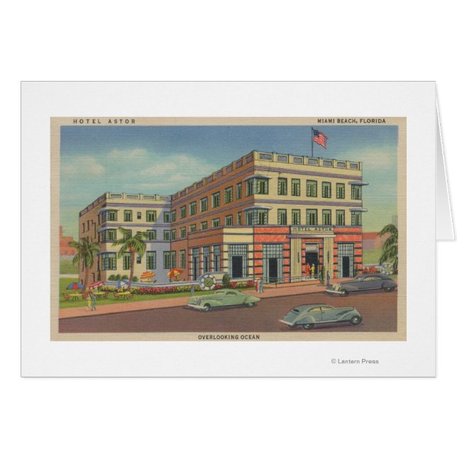 Miami, Florida - Exterior View of Hotel Astor (Front Horizontal)