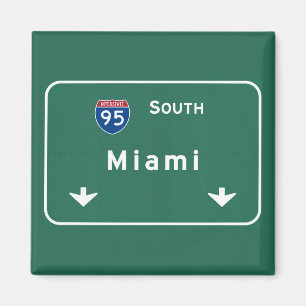 Miami Florida fl Interstate Highway Freeway : Magnet