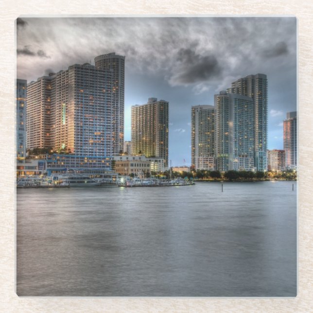 Miami, Florida Glass Coaster (Front)