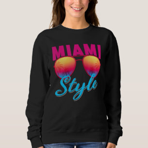 Miami Florida Miami Colourful Sunrise Sunglasses G Sweatshirt