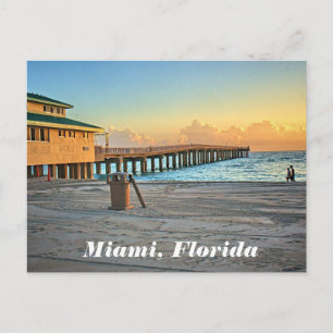 Miami Florida Newport Fishing Pier Postcard