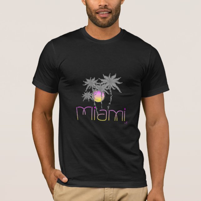 Miami, Florida Palms Cool T-Shirt (Front)