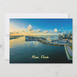 Miami, Florida, panoramic view, Holiday Card
