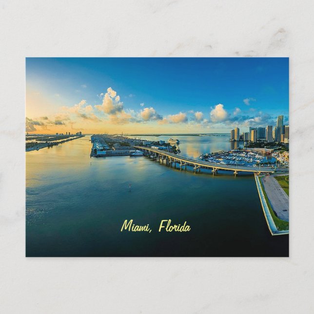 Miami, Florida, panoramic view, Postcard (Front)