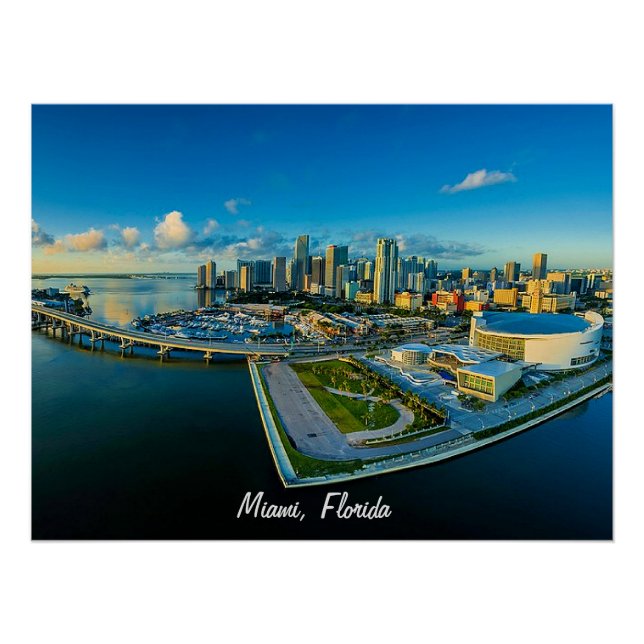 Miami, Florida, panoramic view, Poster (Front)