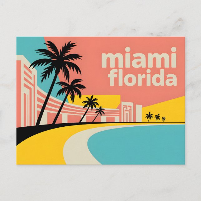 Miami Florida Postcard (Front)