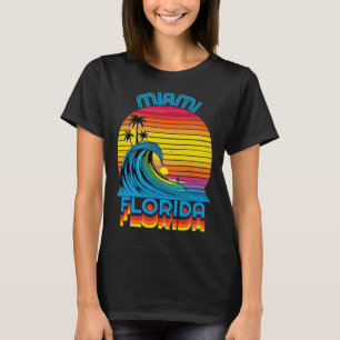Miami Florida Retro Throwback Surf & Beach Souveni T-Shirt