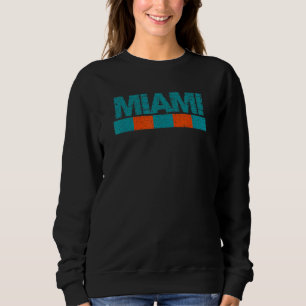 Miami Florida Retro Vintage Weathered Throwback 13 Sweatshirt