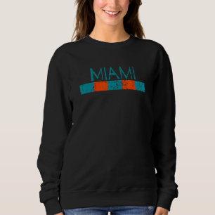 Miami Florida Retro Vintage Weathered Throwback 15 Sweatshirt