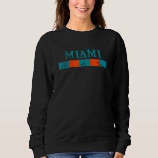 Miami Florida Retro Vintage Weathered Throwback 69 Sweatshirt