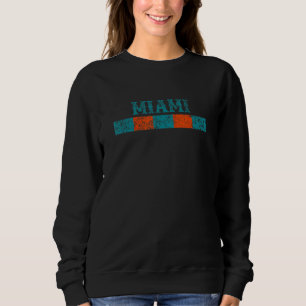 Miami Florida Retro Vintage Weathered Throwback 77 Sweatshirt