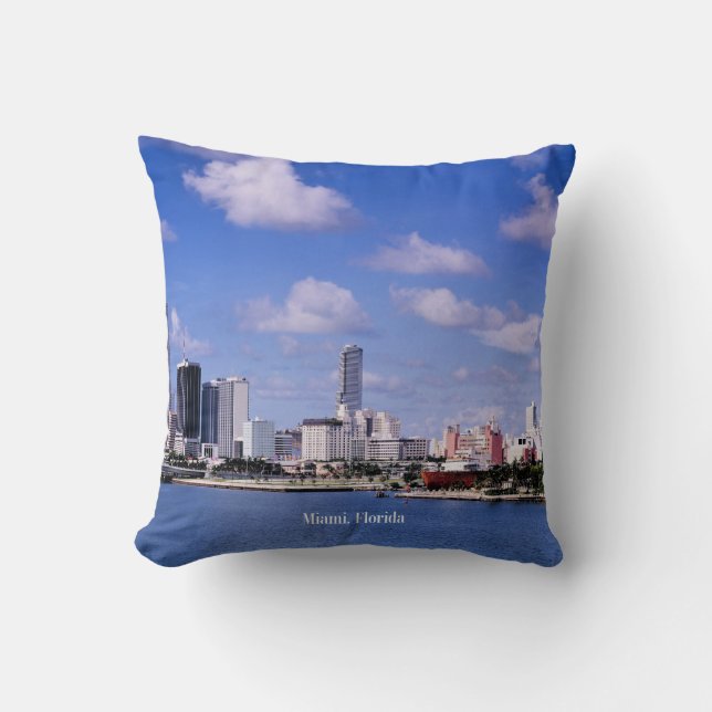 Miami, Florida Skyline Cushion (Front)