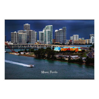 Miami, Florida skyline Poster