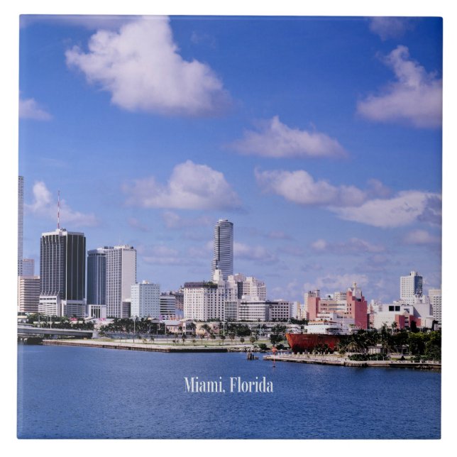 Miami, Florida Skyline Tile (Front)