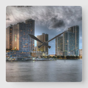 Miami, Florida Square Wall Clock