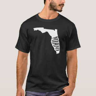 Miami, Florida State Outline - USA Travel T-Shirt