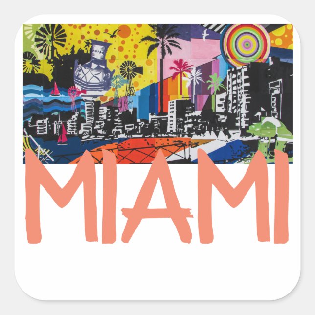 Miami Florida Stickers (Front)