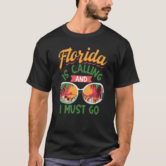 Miami Florida Summer Vacation T-Shirt (Front)
