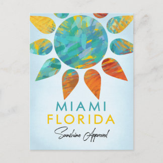 Miami Florida Sunshine Travel Postcard