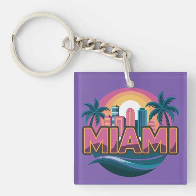 Miami Florida United States Key Ring (Front)