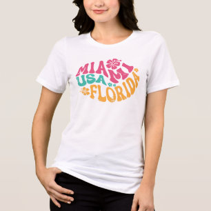Miami Florida USA Tri-Blend Shirt