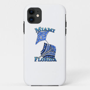 Miami Florida Vacation Tribal Stingray Beach Case-Mate iPhone Case