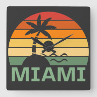 Miami Florida Vintage Palm Trees Summer Beach