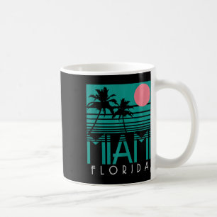 Miami Florida Vintage Retro Palm Trees Beach Summe Coffee Mug