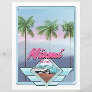Miami Florida Vintage travel poster