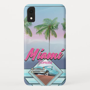 Miami Florida Vintage travel poster Case-Mate iPhone Case