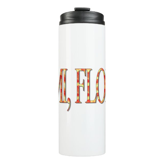 Miami, Florida - Yellow/Orange Thermal Tumbler (Front)