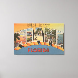 Miami, FloridaLarge Letter ScenesMiami, FL 2 Canvas Print