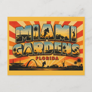 Miami Gardens Florida Sports Hub City Vintage  Postcard