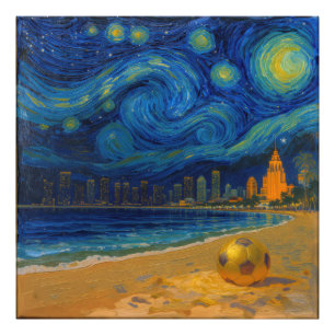 Miami Golden Shore Soccer Fine  Photo Print