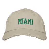 MIAMI Green Embroidery Vintage Style