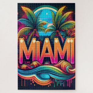 Miami Heat – A Vibrant Fusion of Tropical Energy Jigsaw Puzzle
