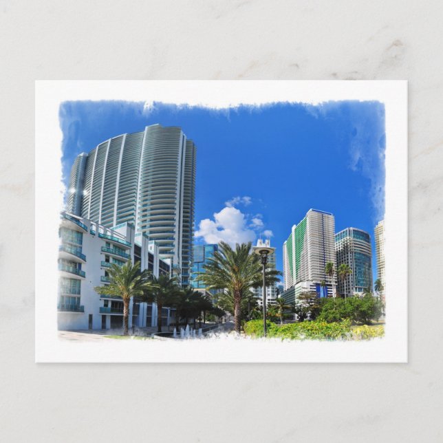 Miami high rise buildings - Postcard (Front)