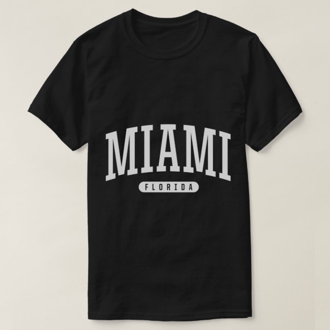 Miami Hoodie  College University Style FL USA T-Shirt (Design Front)