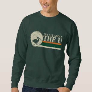 Miami Hurricanes Vintage Sebastian the Ibis Mascot Sweatshirt