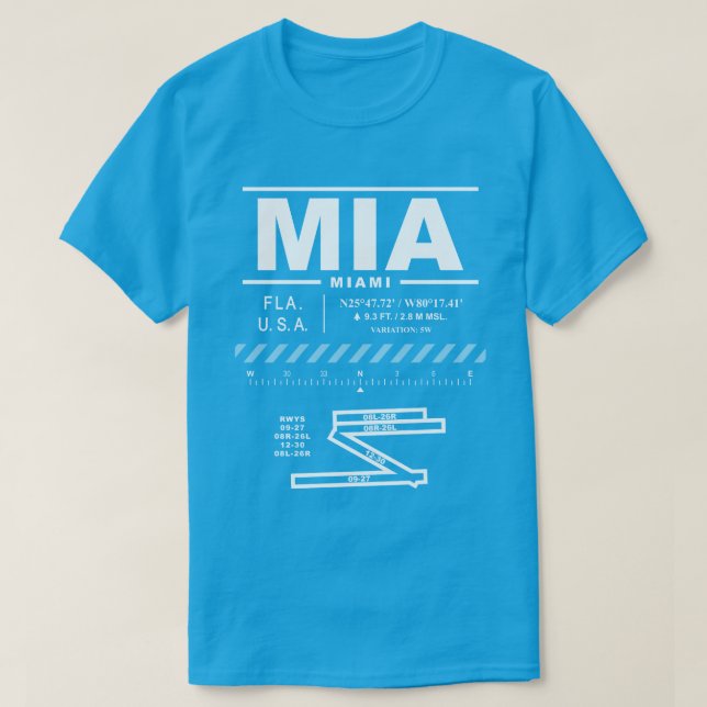 Miami International Airport MIA T-Shirt (Design Front)