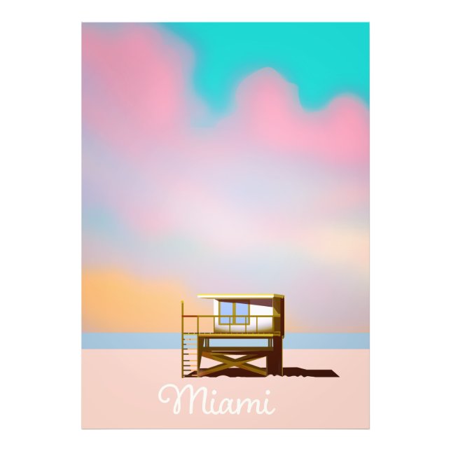 Miami Lifeguard Travel poster (Front)