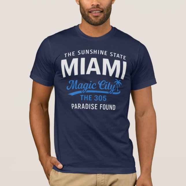 Miami Magic City Graphic  T-Shirt (Front)