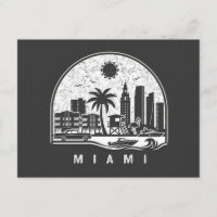Miami Magic- Vintage Beach Skyline